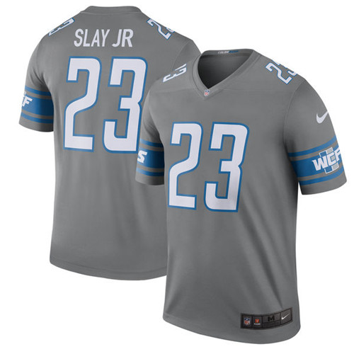 2019 Men Detroit Lions #23 Slay Jr grey Nike Vapor Untouchable Limited NFL Jersey->detroit lions->NFL Jersey